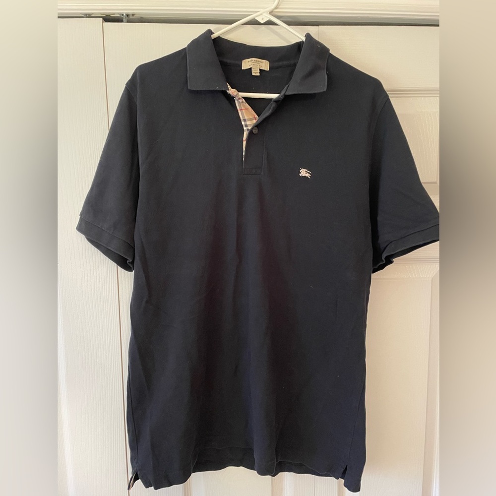 Burberry V-Neck Short Sleeve Polo Shirt